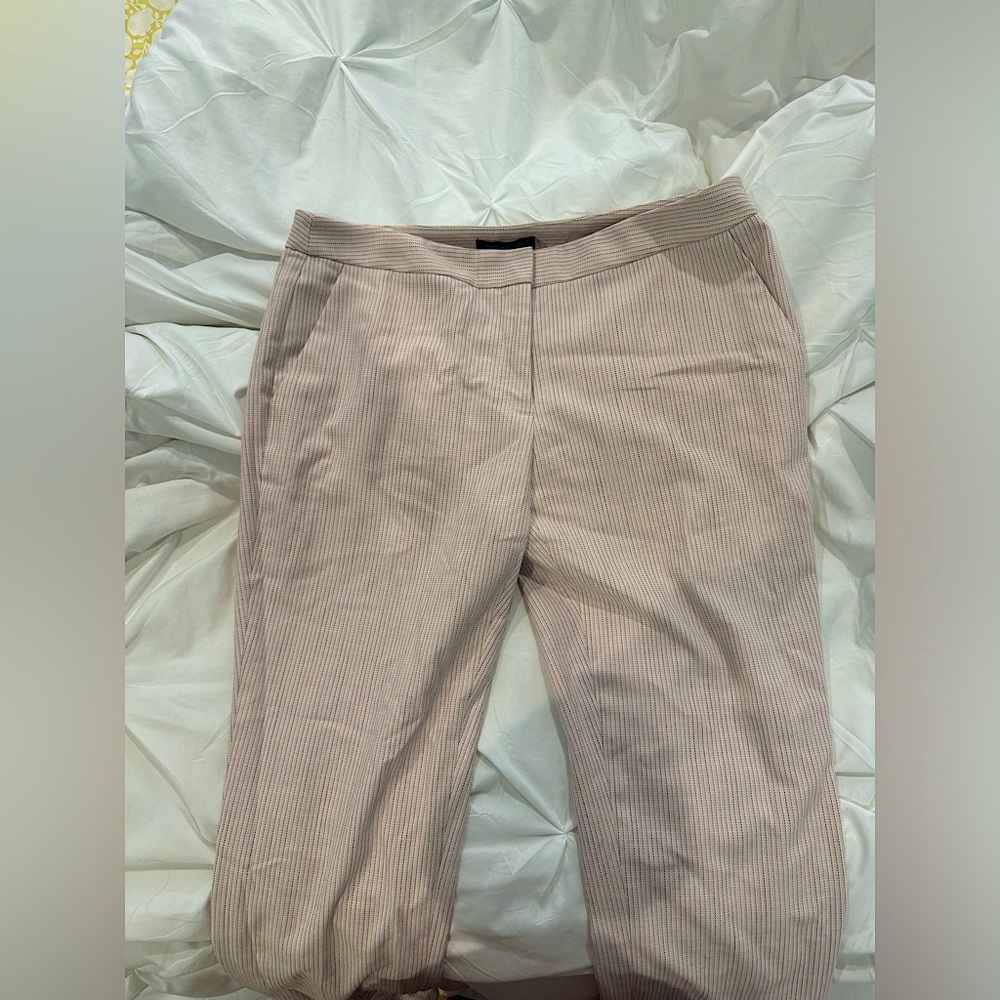 Pink striped trousers